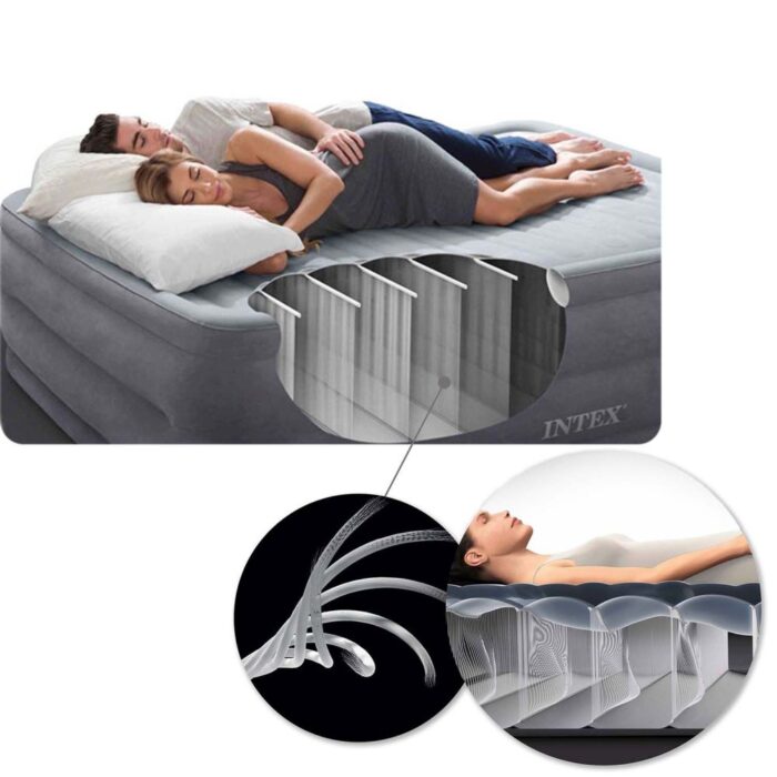 Täispuhutav madrats pumbaga 203х152х30cm, Intex